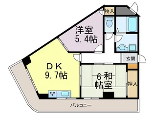 ブル-メ-ル松江【2階】の間取り