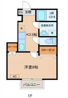 1Kの間取り画像