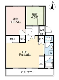 UR岩成台西【1階】の間取り