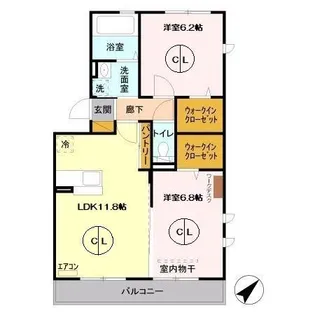 埼玉県川口市大字芝【アパート】の間取り
