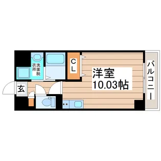 クオーレ薬師堂【3階】の間取り