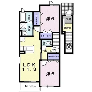 兵庫県西脇市小坂町【アパート】の間取り