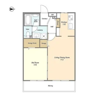 メトロステージ小日向【3階】の間取り