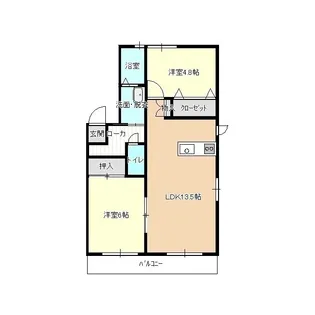 ツインスターB【1階】の間取り