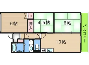 フローレンス吉田【5階】の間取り