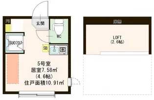 ハーモニーテラス志村坂上【2階】の間取り