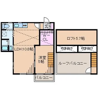 神奈川県横浜市港北区大曽根1【アパート】の間取り