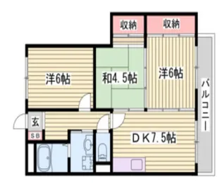 メゾン北山【2階】の間取り