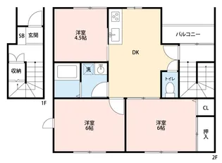 緑風館 B棟【2階】の間取り