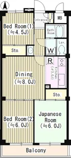 バードランド小金井【3階】の間取り