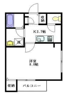 ロゼオマーレ中野【2階】の間取り