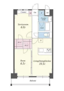 チェスナット西大島【3階】の間取り