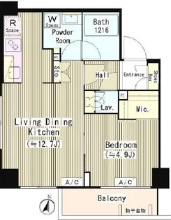 ソラーニ目黒不動前【3階】の間取り