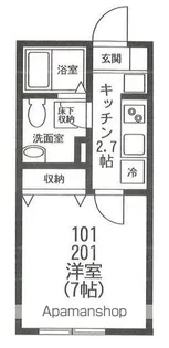 グリーンパーク・新横浜【1階】の間取り