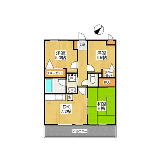 サンカーラ壱番館【3階】の間取り