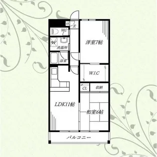 花水木ガーデンヒルズ玉川学園【3階】の間取り