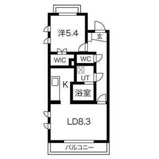 ヴィガラス川成新町【1階】の間取り