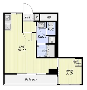 ヴィラ・フクモト【3階】の間取り
