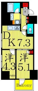 ザ・ライオンズフォーシア町屋【6階】の間取り
