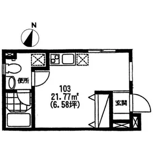 コリーヌ学芸大学 弐番館【1階】の間取り