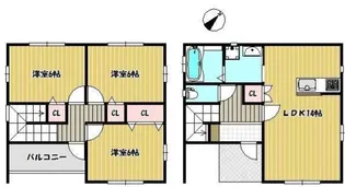 香川県丸亀市郡家町【一戸建】の間取り