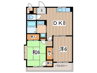 パ-クヒルズ三ツ境【3階】の間取り