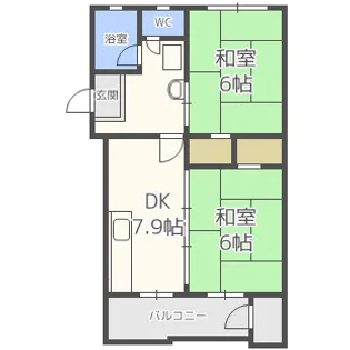 福岡県福岡市南区柳瀬1【マンション】の間取り