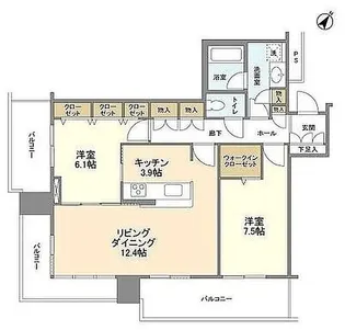 リガーレ日本橋人形町【15階】の間取り