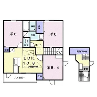 静岡県袋井市久能【アパート】の間取り