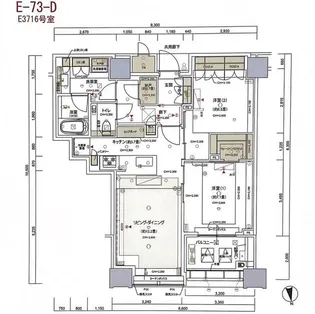 白金ザ・スカイ【37階】の間取り