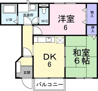 サンライトB【1階】の間取り