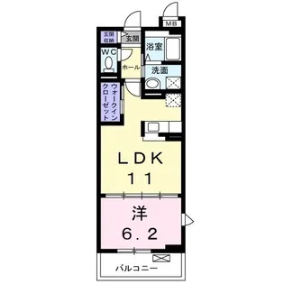 グレイスフルYAMAKITA【3階】の間取り