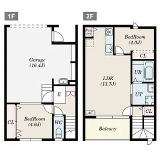 岐阜県瑞穂市穂積【一戸建】の間取り