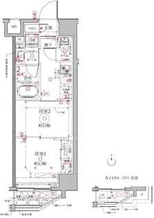 クレイシアIDZ祐天寺【8階】の間取り