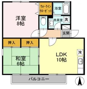 クレセント【2階】の間取り