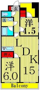 サンロイヤル【4階】の間取り