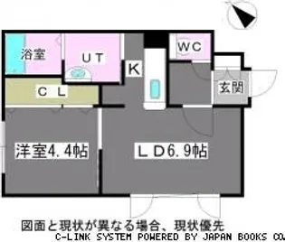 リベラルコート菊水【2階】の間取り
