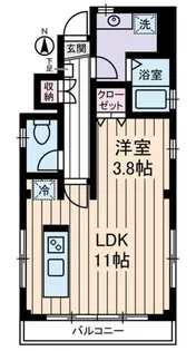 シャリエール森下【2階】の間取り