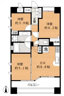 ラナイタウンルネッサンス プラザハウス【8階】の間取り