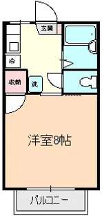 カルチェラタンE【2階】の間取り