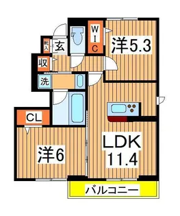 エリオス【1階】の間取り
