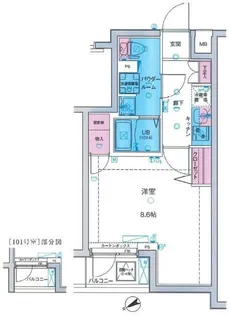 MAXIV亀戸水神GENOVIA skygarden【1階】の間取り