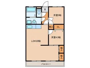 ファミール谷田【3階】の間取り