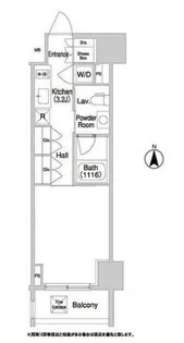 コンフォリア門前仲町【8階】の間取り