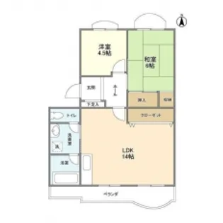 ビューラー風久保【4階】の間取り