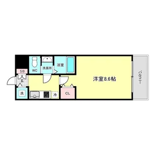 スワンズシティ堂島川【12階】の間取り