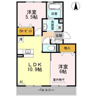 リアン トゥール【2階】の間取り
