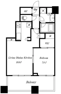 芝浦アイランドケープタワー【4階】の間取り