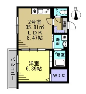 セミカ葛城 II【1階】の間取り