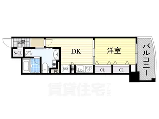 ノステルコート夕陽丘【9階】の間取り